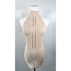 Camila Coelho Lyssa Hand‎ Crochet Halter Mini Dress Resort Vacation Beach Sz XS